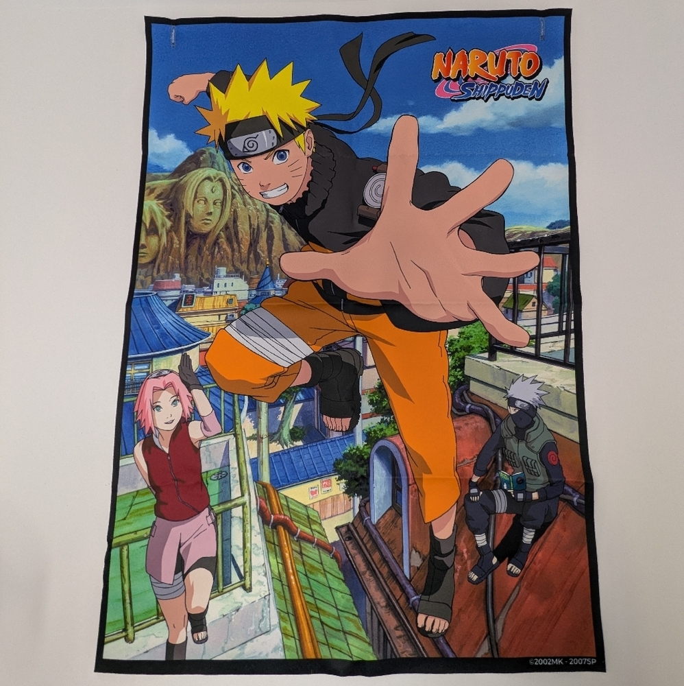 Naruto Shippuden Fabric Wall Hanging 2002 Vintage
